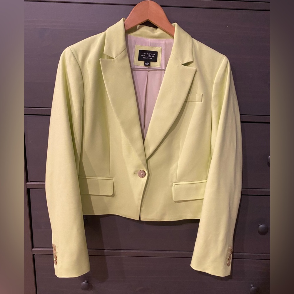 J. Crew Women's Soft Yellow Blazer